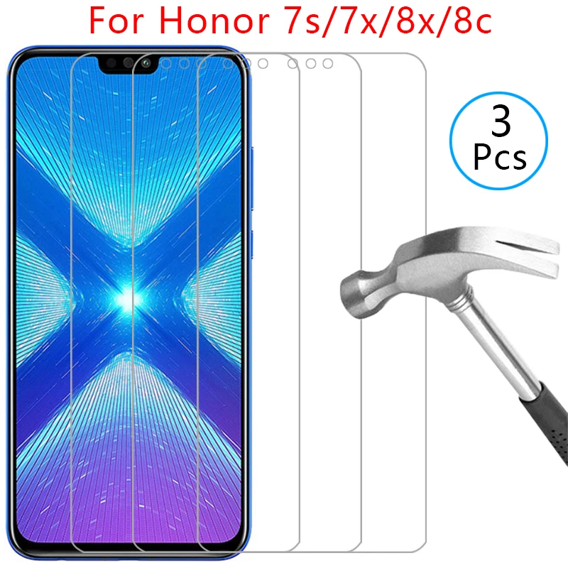 

tempered glass for honor 7s 7x 8x 8c case cover on honor7s honor8x honer 7 s s7 8 x c x8 x7 c8 protective phone coque onor honr