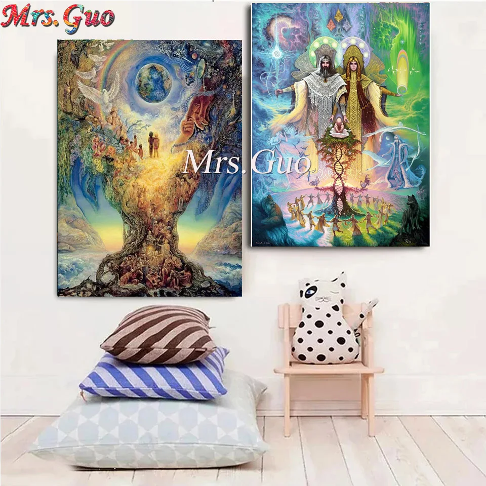 

Абстрактное алмазное искусство с деревом жизни 5D алмазная живопись крестиком Крестный отец и наша Леди Алмазная мозаика «сделай сам» удиви...