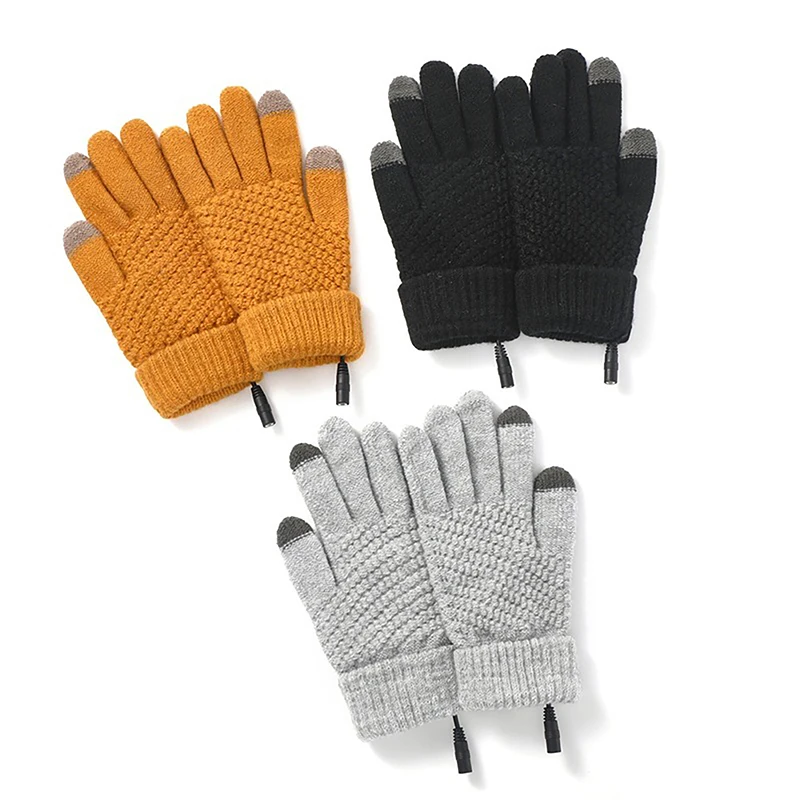 

Heated Gloves Winter Thermal Warm Gloves With Built In Heating Sheet USB Powered Winter Warmer Heated Full Finger Gloves