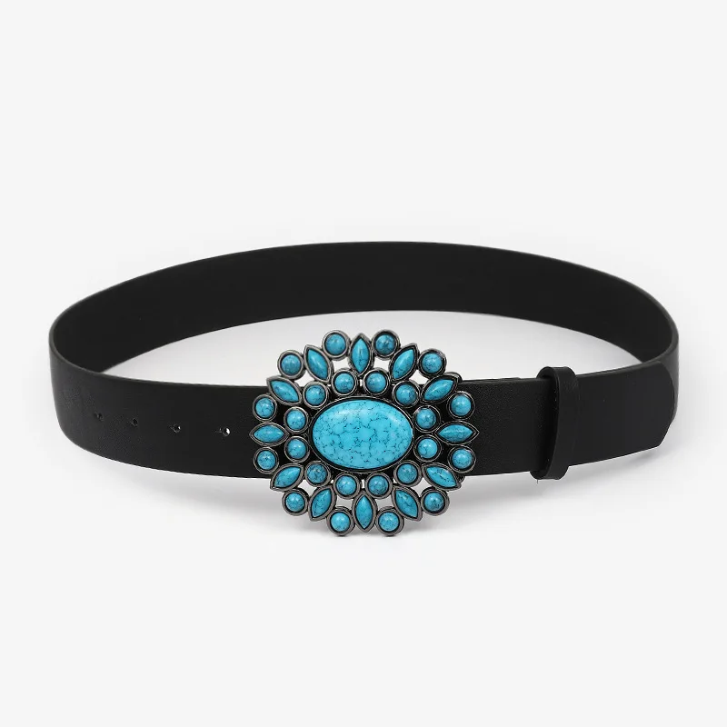 

Новый широкий пояс с инкрустацией драгоценными камнями в стиле ретро для женщин, декоративная одежда, античный женский пояс