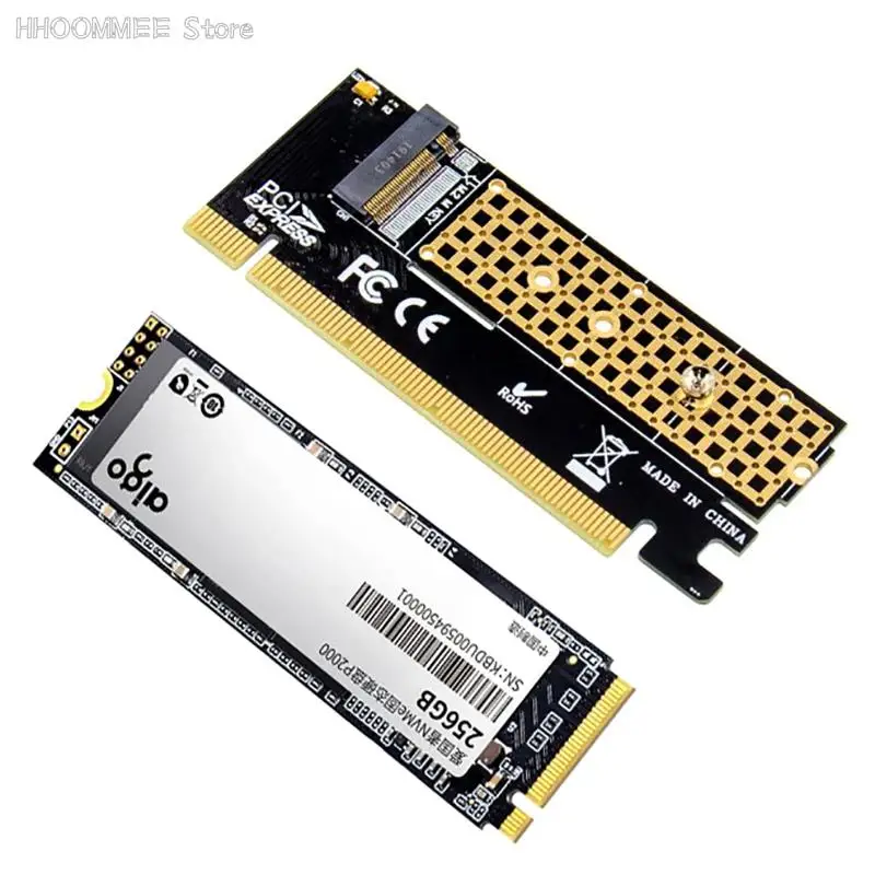 Фото Адаптер M.2 в PCIE x16, карта Pci-e на m.2, преобразователь адаптера NVMe SSD, адаптер m2 M, интерфейс ключа PCI Express 3,0x4 2230-2280 №1