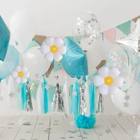 daisy balloons 9pcs white flower shaped balloondaisy flower foil mylar latex balloons decor for daisy theme wedding birthday