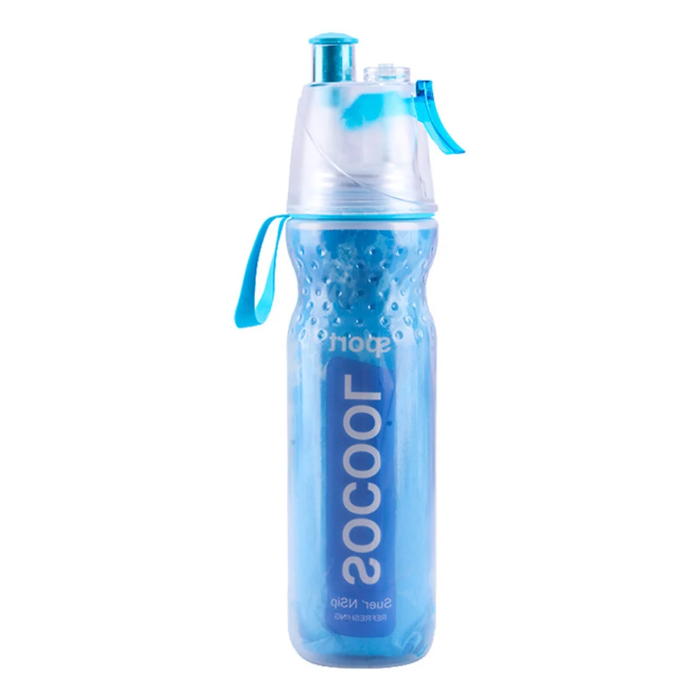 500ml Sports Spray Water Bottle Portable Outdoor Double Wate