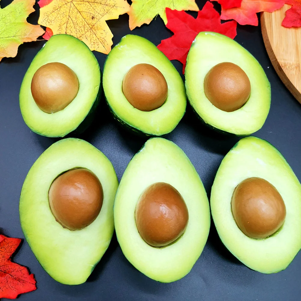 

3 Pcs Fake Fruit Realistic Avocado House Decorations Home Artificial Faux Plastic Food Simulated Avocados Light