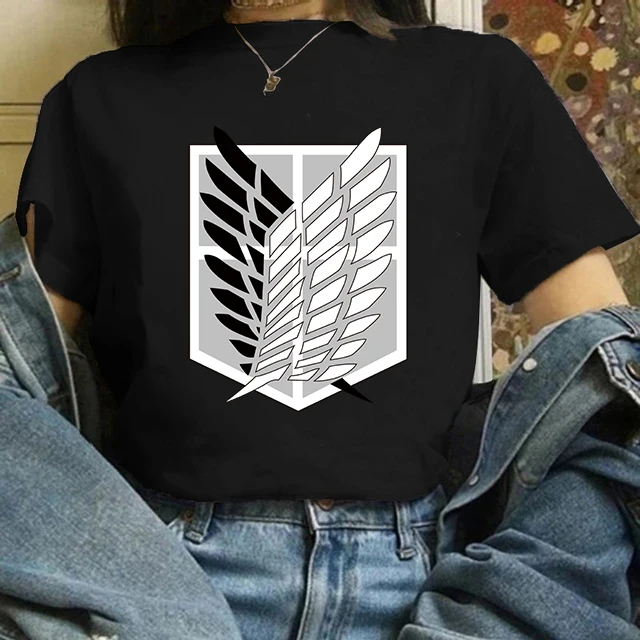 

Women Y2k Japan Anime Attack on Titan T Shirt Shingeki No Kyojin Eren Yeager T-shirt Cartoon Titans Attack Graphic Tshirt Manga