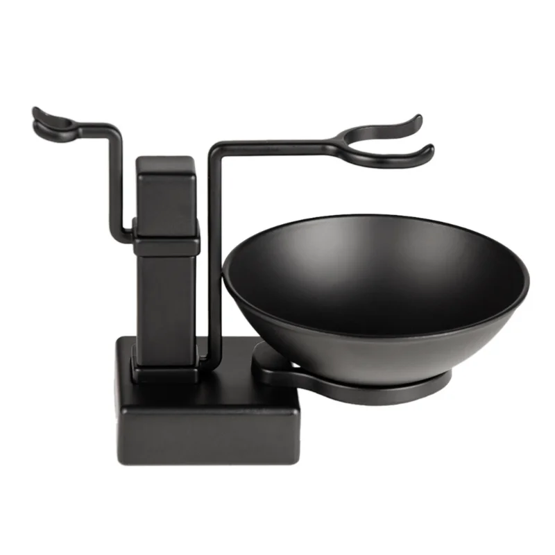 

Металлическая подставка для бритья для мужчин, держатель для кисточек и чашек для мыла, в ванную комнату, черный цвет