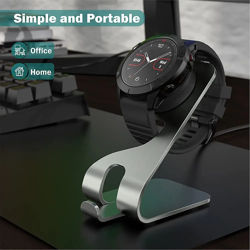 

Металлическая зарядная док-станция для Garmin Fenix 7 7X 7X, зарядный кабель с подставкой, шнур для Fenix 5 5X Plus 6 6X 6s Vivoactive 3 4, коридор, 2 2S