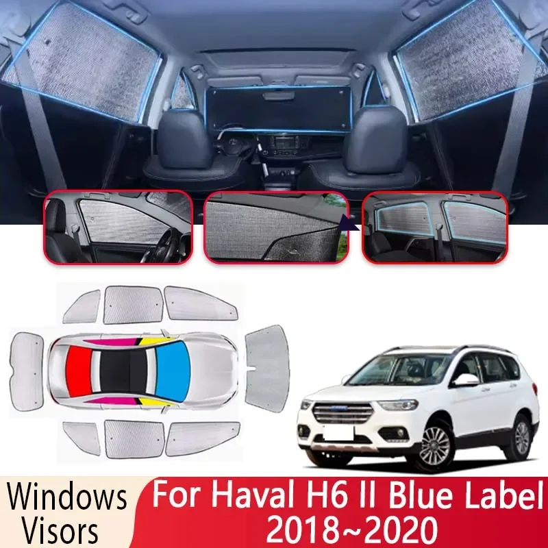 Автомобильный солнцезащитный козырек для Haval H6 II Blue Label 2018 ~ 2020 на лобовое стекло