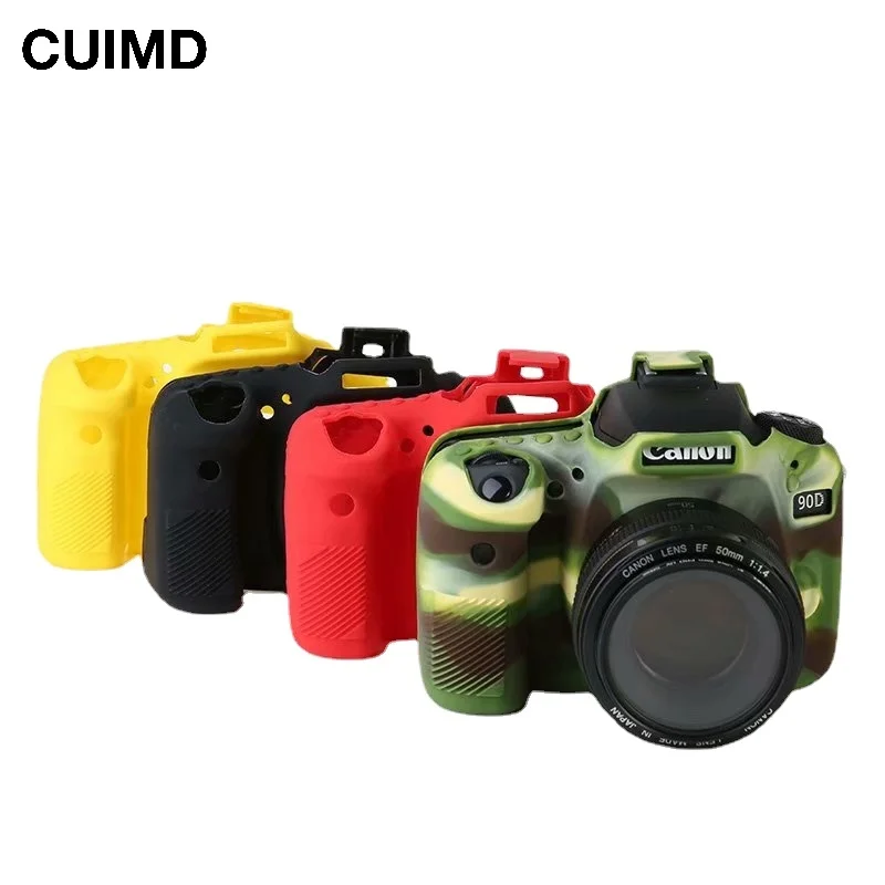 

Camera Silicone Armor Skin Case Body Cover Protector for Canon 60D 90D 77D 750D 5D2 5D3 5D4 6D2 EOS RP 5D II III IV