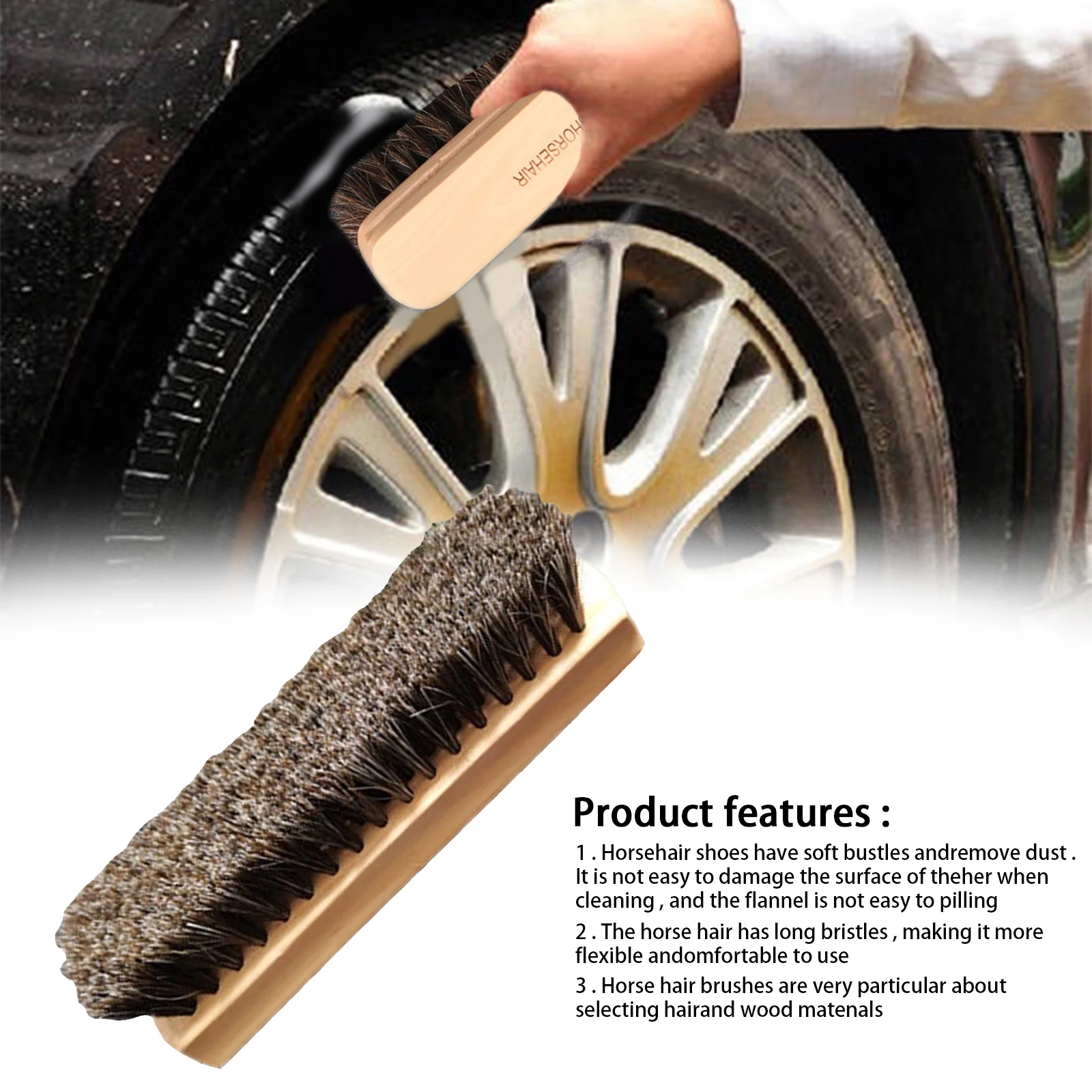 

Car Spoke Truck Motorcycle Alloy Wheel Brush Tire Rim Hub Clean Plastic Coated home car auto Wire Wash Washing Cleaning Tool