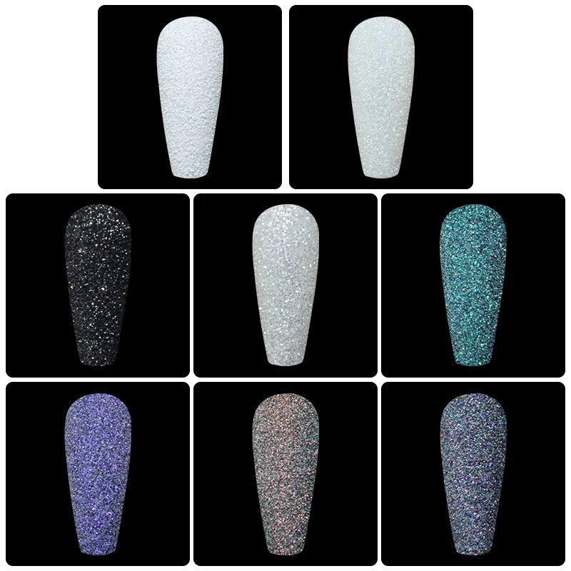 6 г/коркор. Сияющий сахарный блеск для ногтей белый прозрачный черный конфетный