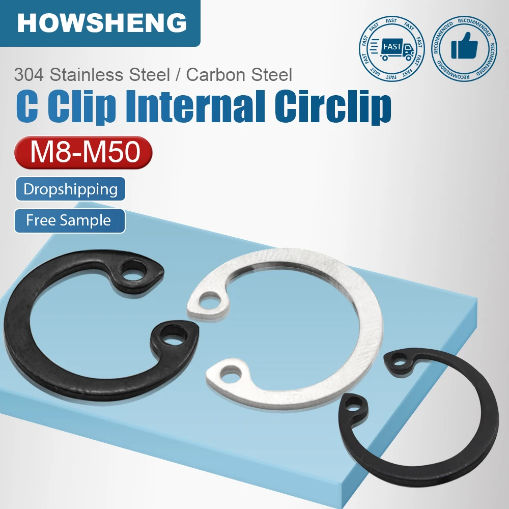 HOWSHENG 10-100 шт. внутренний стопорный зажим кольцо 8-30 мм нержавеющая сталь углеродистая сталь C фотоэлемент для отверстия
