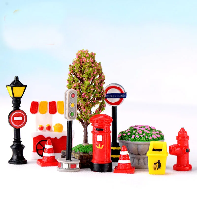 

Aquarium Accessories Decoration Mini Indicating Signs Street Lights Ornaments Turtle Accessory Aquarium for Fish Tank Accessorie