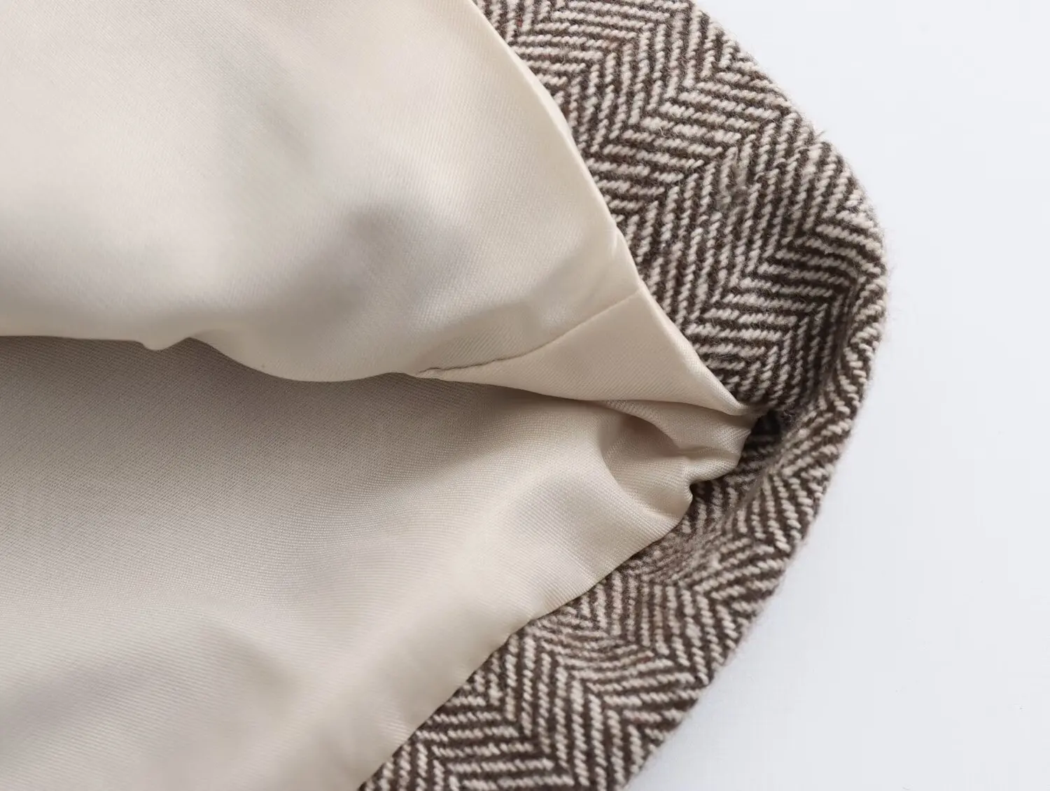 TRAFZA женский винтажный пиджак прямого кроя с узором елочка лацканами и карманами