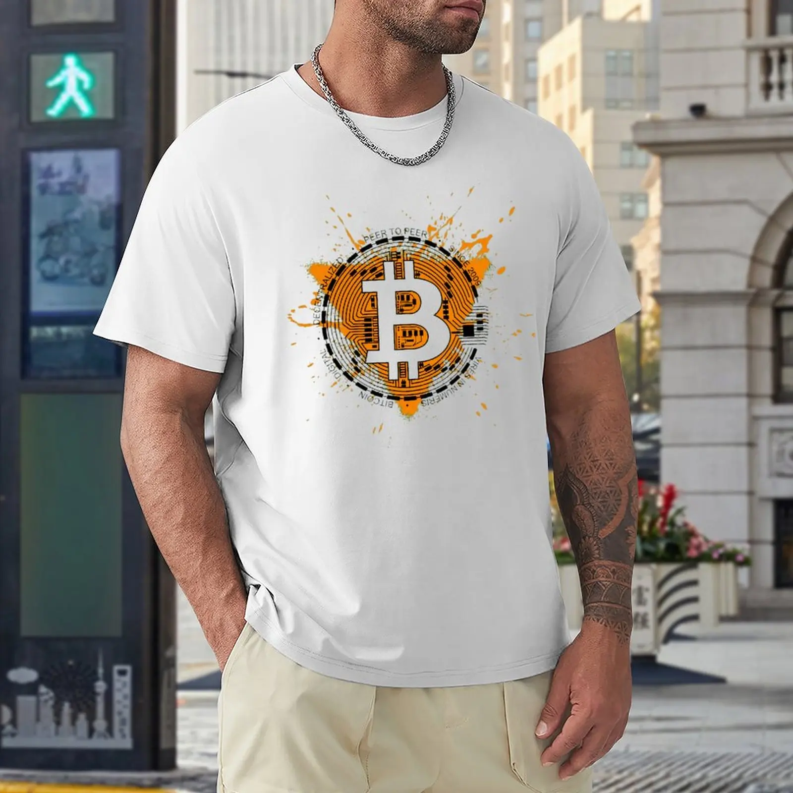 Купи Bitcoin BTC And Crypto Design Bitcoin Graphic Vintage T-shirts  High Grade Travel Eur Size за 307 рублей в магазине AliExpress