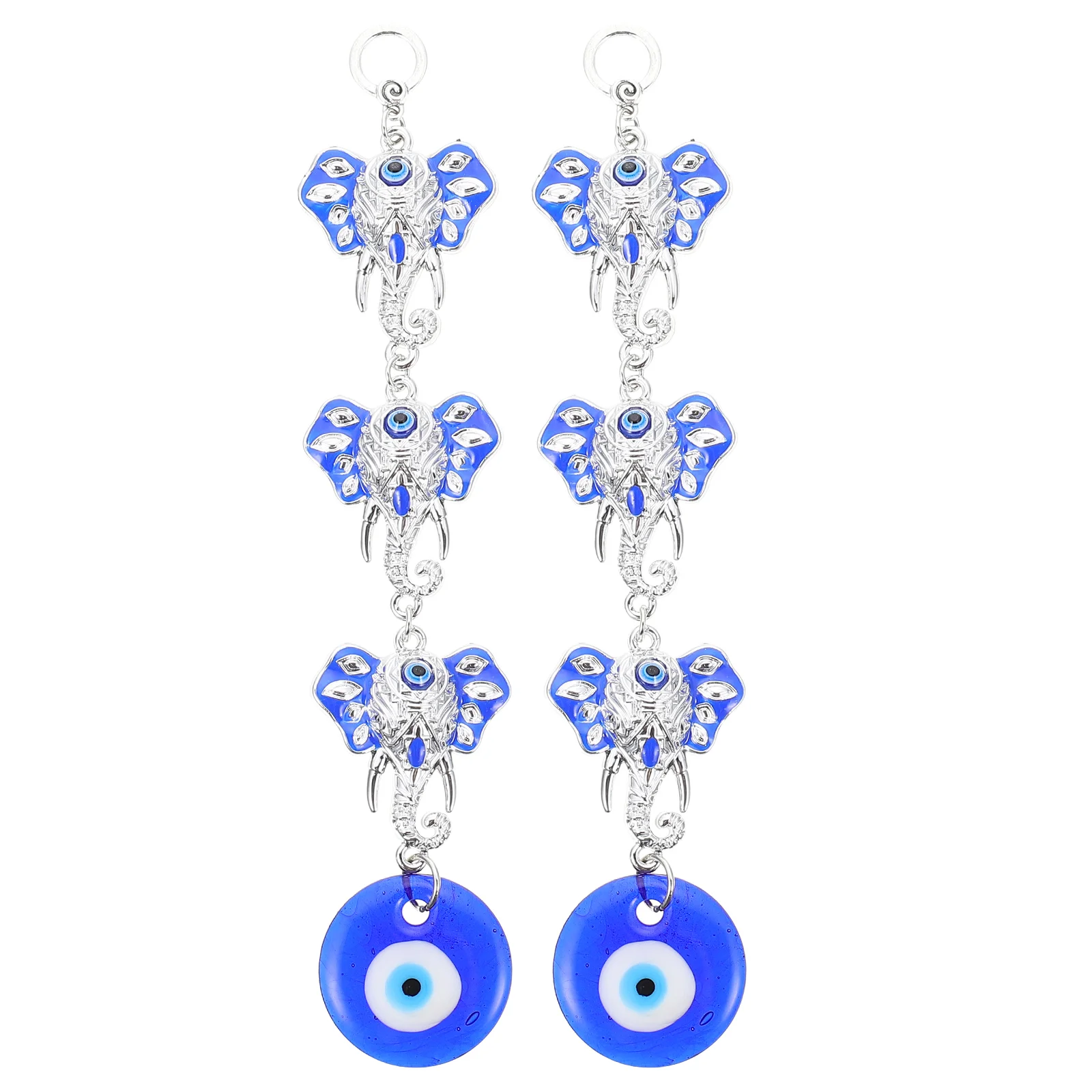

Eye Evil Hanging Blue Ornament Car Wall Turkish Pendant Elephant Amulet Decor Lucky Charmwind Protection Mirror Decoration Hamsa