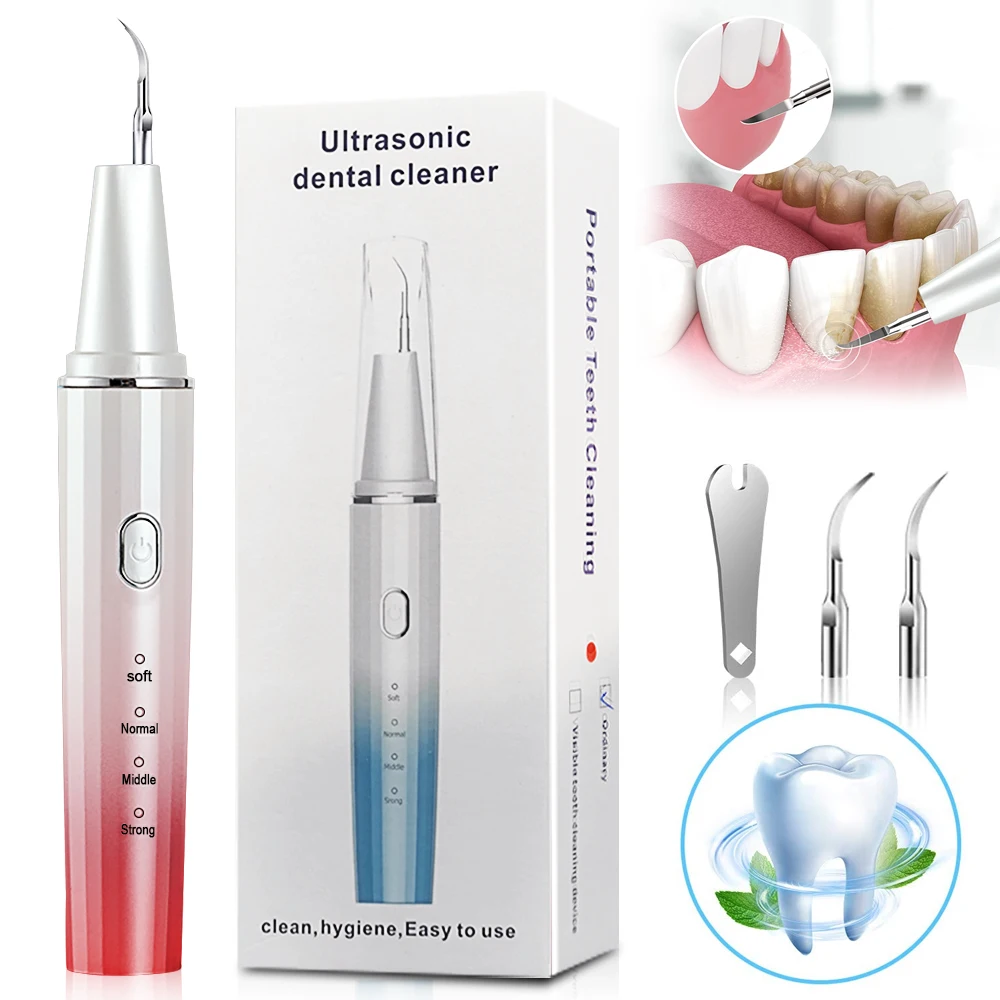 

Ultra Sonic Cleaner Tartar Scraper Plaque Remover for Teeth Powerful Dental Ultrasound Tooth Cleaning Tartar Stone Removal Tools