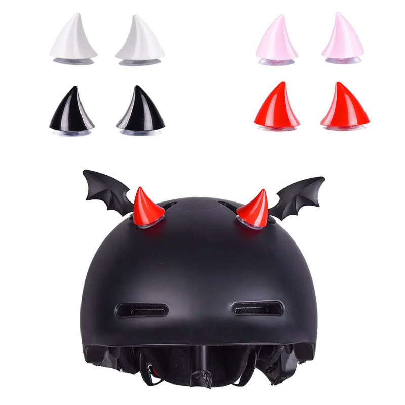 2 шт. автомобильные аксессуары мотоциклетный шлем милый угловой резиновый рог