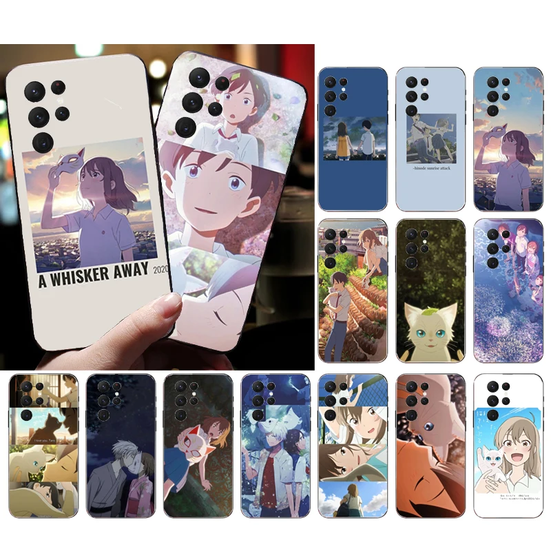 

A Whisker Away Anime Cat Phone Case for Samsung Galaxy S23 S22 S21 S20 Ultra S20 S22 S21 S10E S20FE Note 10Plus Note20 Ultra