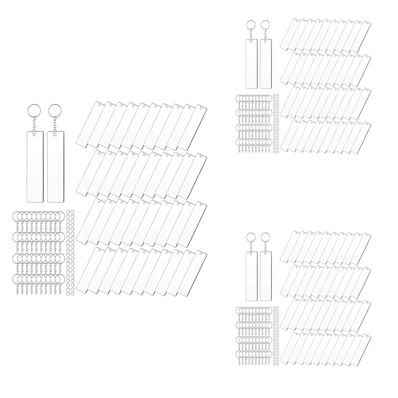 

360 шт., прямоугольные акриловые брелки для ключей