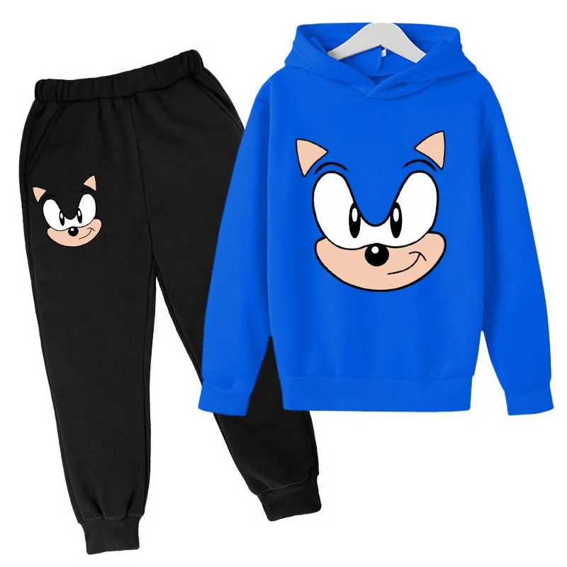 

sonic Suits Baby boys Girl Clothing Sets sonic Hoodies Tops +Pants 2pcs Set 4-14 Years Birthday Suit Boys Tracksuits