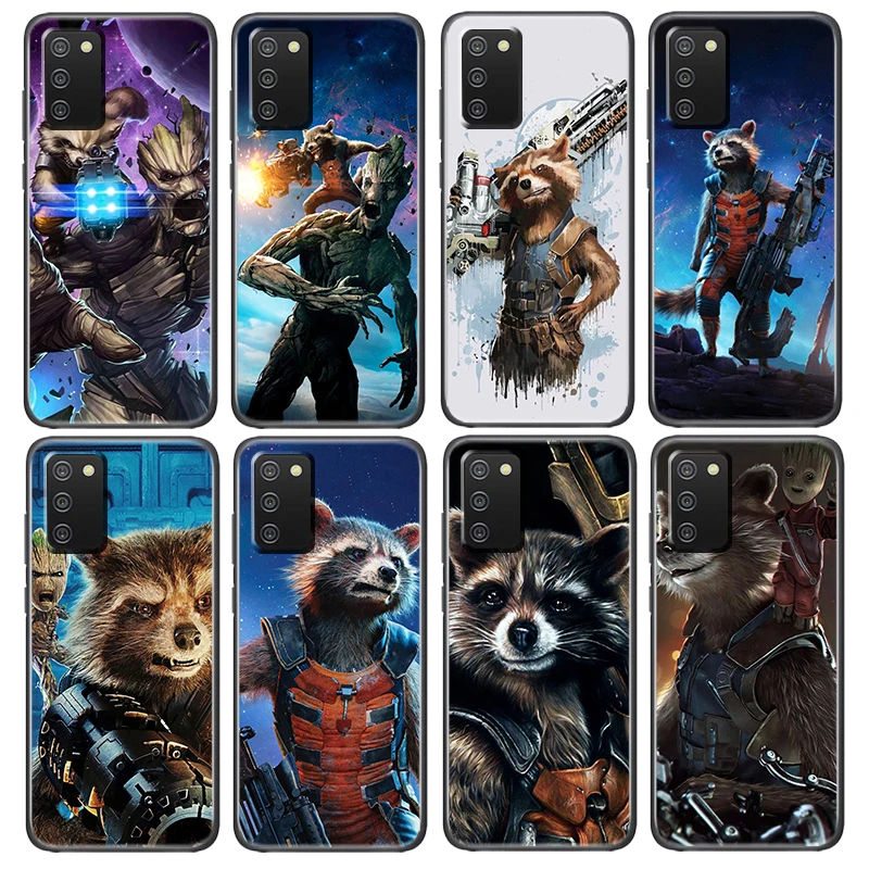 

Rocket Raccoon Marvel Black Phone Case For Samsung A73 A72 A71 A54 A53 A52 A51 A42 A33 A23 A22 A21S A13 A04 A03 5G