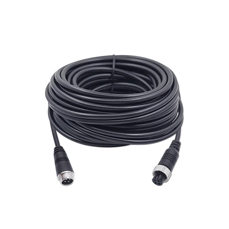 

4CH surveillance camera connection Wire Vehicle 4-pin aviation cable trailer video spring 4-p aviation head extension cable