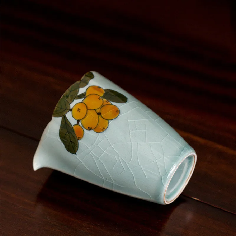 Чайная чашка с ручной росписью Loquat Fair керамический чайный диспенсер для льда и