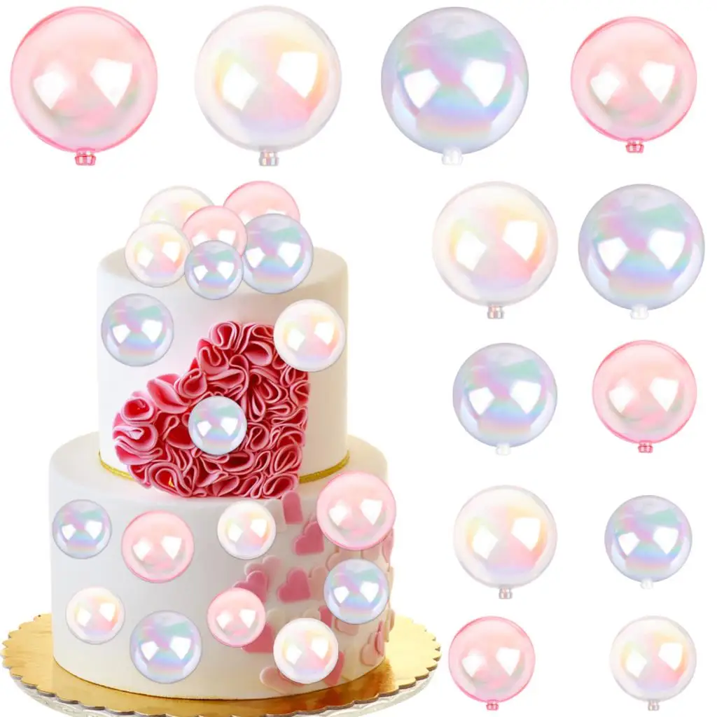 

33Pcs Bubble Balls Cake Topper Balls Cake Toppers Colorful Plastic Ball Cake