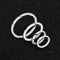 4 sizes stainless steel plated gate oval push trigger handbags buckle spring oval ring buckles clips carabiner purses