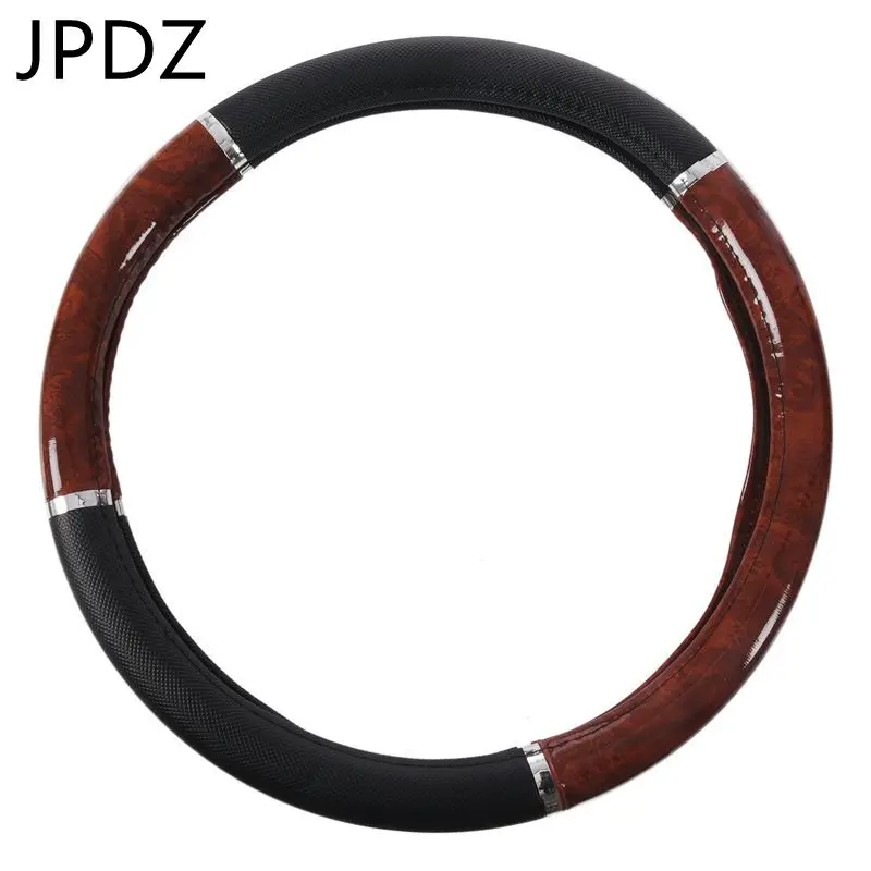 

35710P черный чехол на руль с текстурой древесины и хромированной отделкой