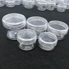 Пустой пластиковый дорожный косметический контейнер для косметики, 100 шт., 10 г15 г20 г, круглые флаконы, дизайн ногтей, горшок для образцов крема для лица, коробка для духов и геля