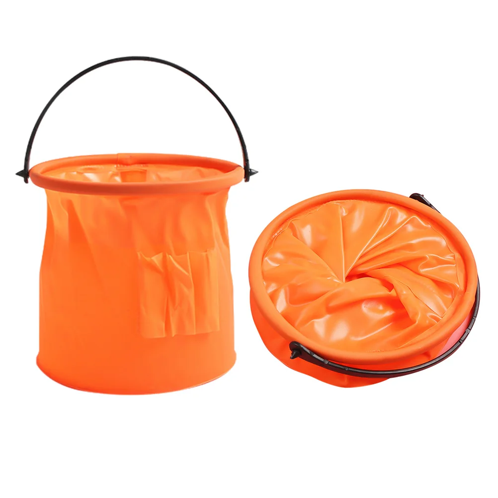 

Bucket Wash Basin Brush Foldable Buckets Water Painting Washer Folding Portable Car Tub Round Artist Pen Ice Camping Cleaning