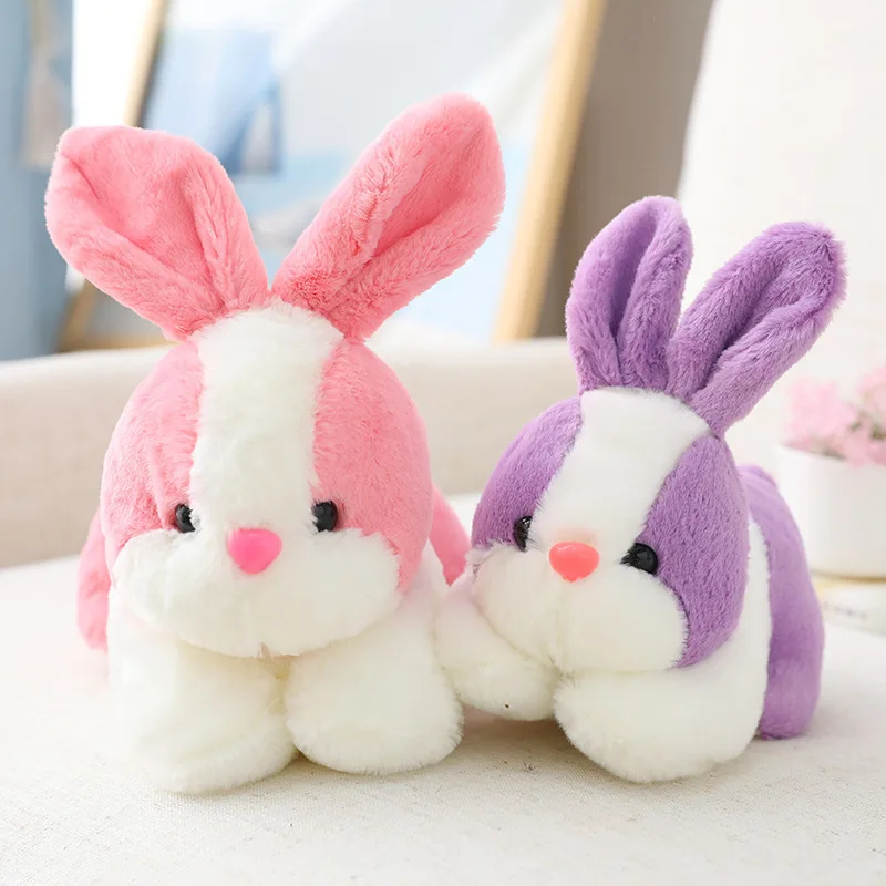 

Kawaii Simulation Rabbit Plush Toys Soft Cute Color Bunny Plushies Stuffed Animals Doll Birthday Gifts For Girl Children's Toys