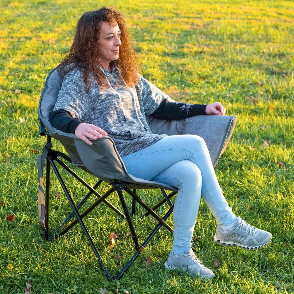 

Ozark Trail Outdoor Chair Camping Club Chair, Gray