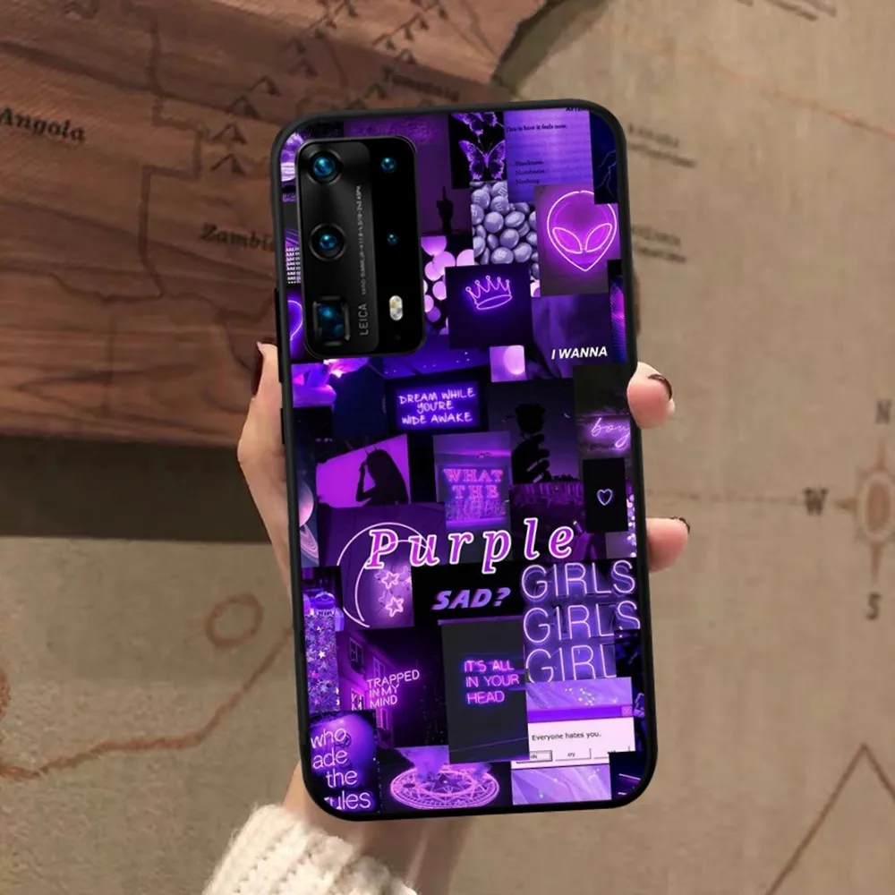 Чехол infinity on Purple для телефона Huawei P 8 9 10 20 30 40 50 Pro Lite Psmart Honor lite 70 Mate 20lite