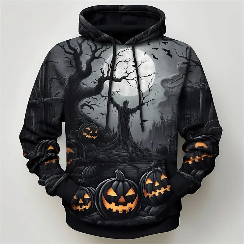 

Helloween Graphic Men's Hoodies for Men Clothing Autumn 3D Full Printed 2023 Long-sleeve Tops Casual Streetwear Hooded Hoodie