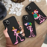 pink panther phone case funda shell for iphone 13 12 11 pro max mini xs x xr 6 6s 7 8 plus se2020 luxury cover