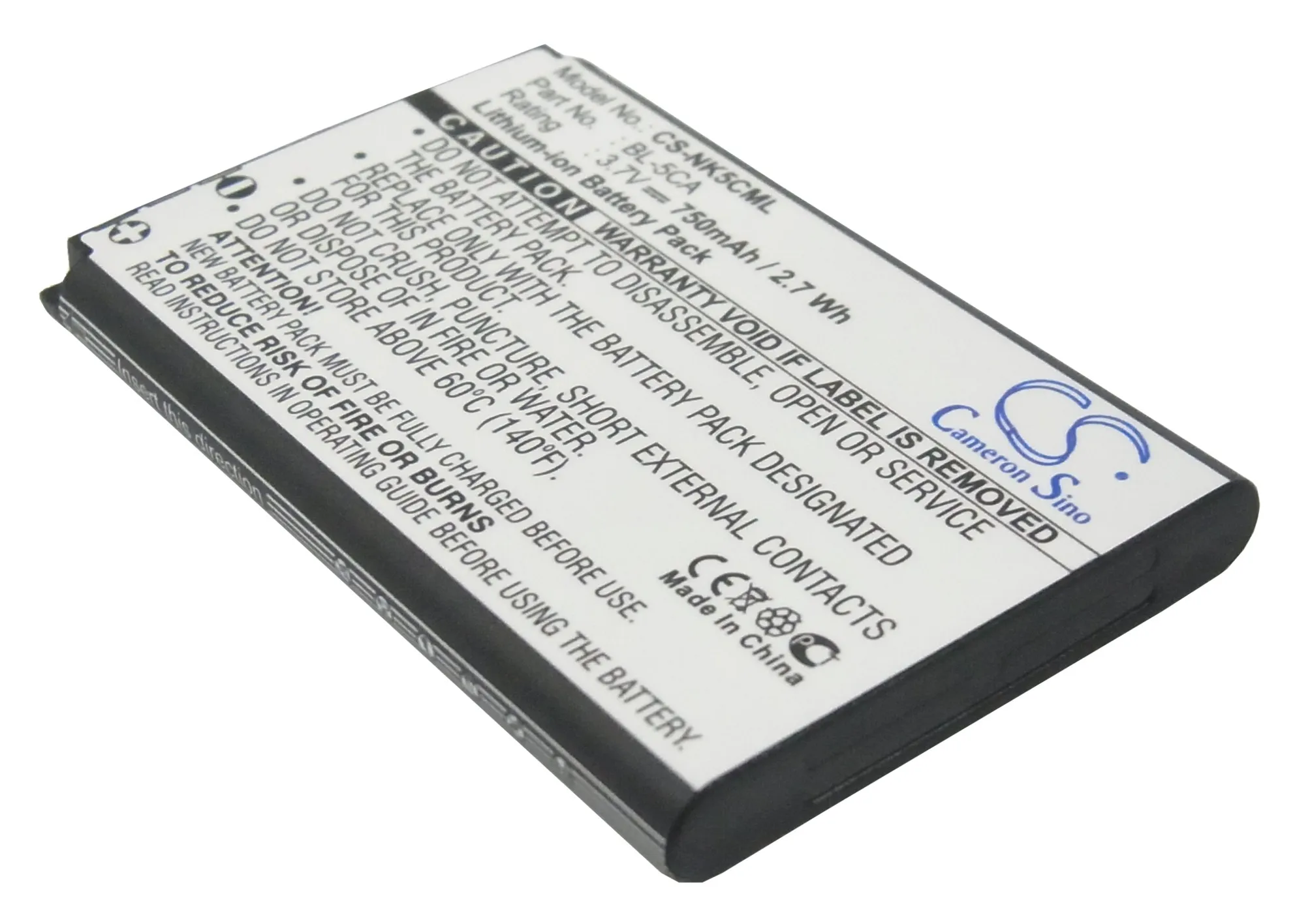 

Cameron Sino Barcode Scanner Replacement Li-ion Battery 750mAh For BK-BL-5C Zebra VIVO I530, VIVO I589 Free Tools