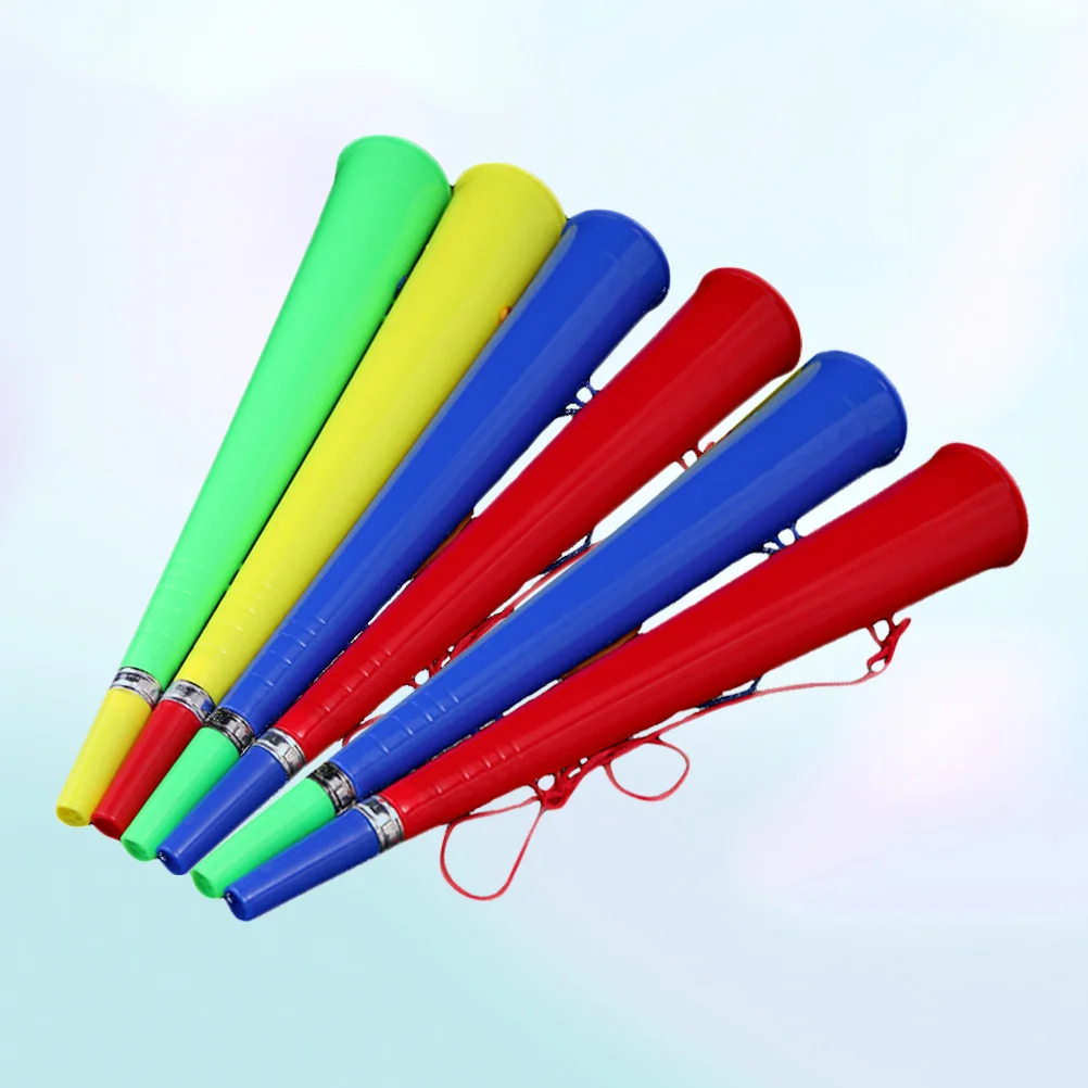 

6PCS Stadium Horns Trumpet Toys Football Horn Trumpets Bugle for Games Carnival ( Mixed Color )