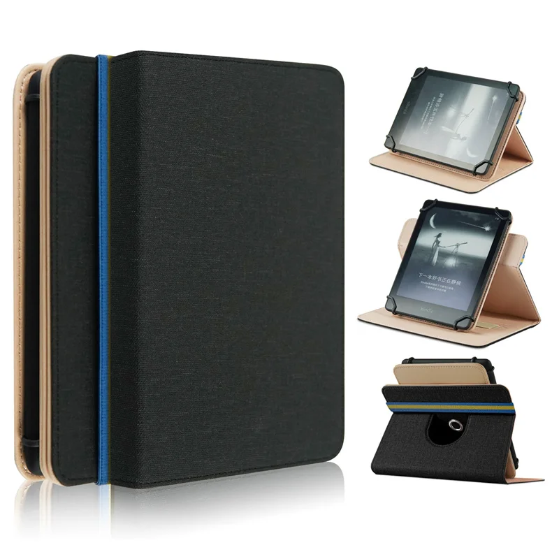 

360 Degree Rotating Cover Case for 6" eBook PocketBook 627 LE (Touch Lux 4 LE) Protective Funda with Hand Strap