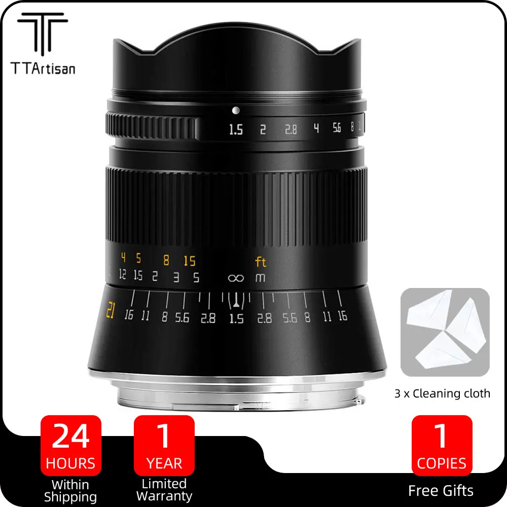 

TTArtisan 21mm F1.5 Manual Focus Full Frame Lens for Sony E Nikon Z Canon R RF Leica M Mount Mirrorless Camera