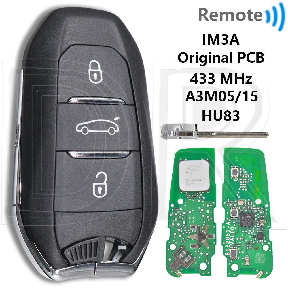 Отличный чип 4A IM3A 433 МГц, оригинальный бесконтактный автомобильный дистанционный ключ для печатной платы для Citroen C3 C4 Peugeot 307 308 3008 508 5008 DS Vauxhall Opel
