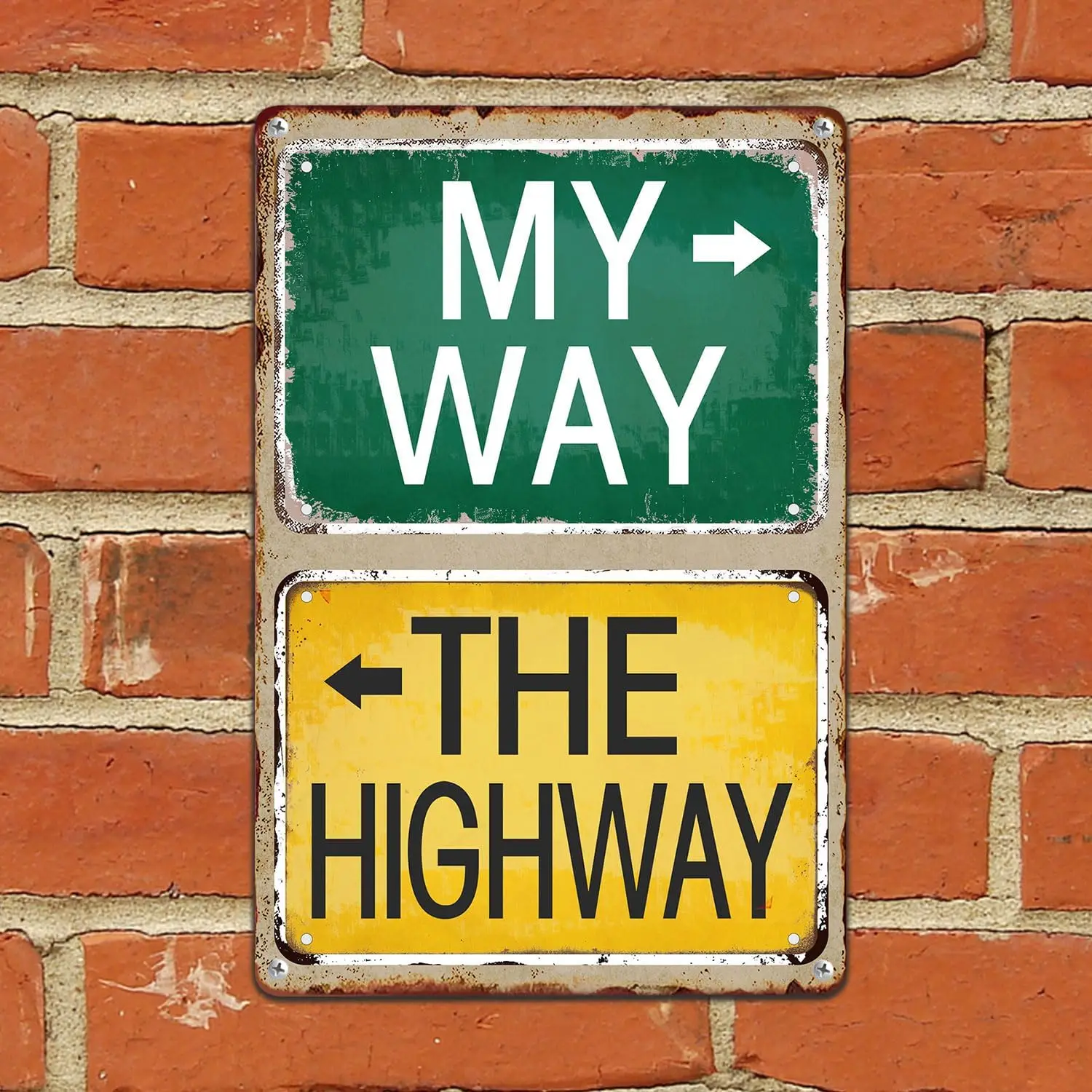 Металлический знак My Way the Highway деревенский декор винтажный дорожный уличная
