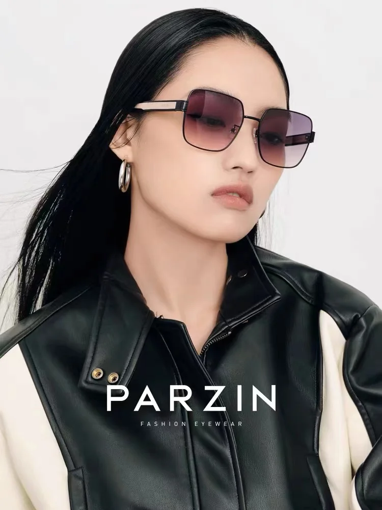 PARZIN New Oversized Sunglasses For Women Fashion UV Protection Driving Sun Glasses Ladies  Sunshades UVA/UVB 91688