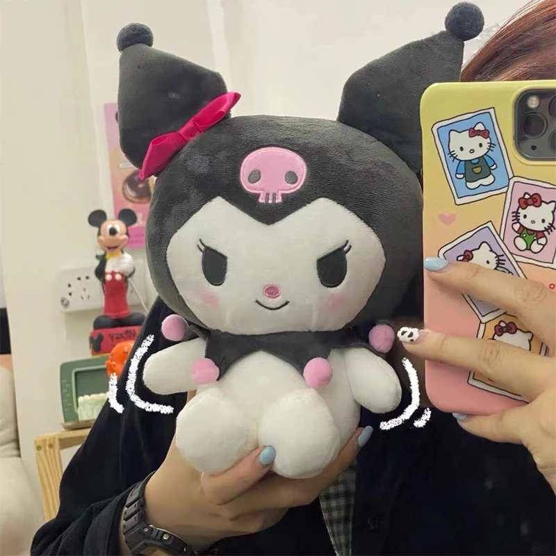 

20 см аниме Sanrio Kawaii мягкие куклы Kuromi плюшевые игрушки домашний декор мягкие детские игрушки плюшевые подарки для девочек Kawaii