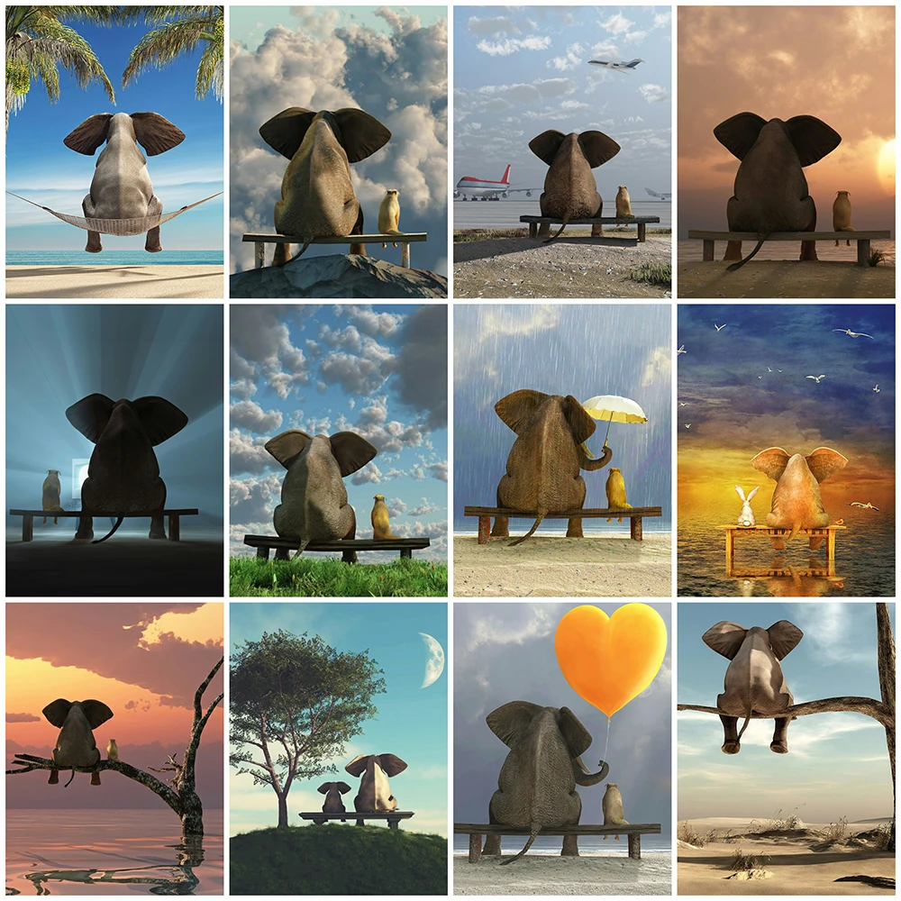 

MomoArt DIY алмазная мозаика слон полная площадь алмазная вышивка вышивка крестиком набор 5д рукоделие животные живопись стены декор