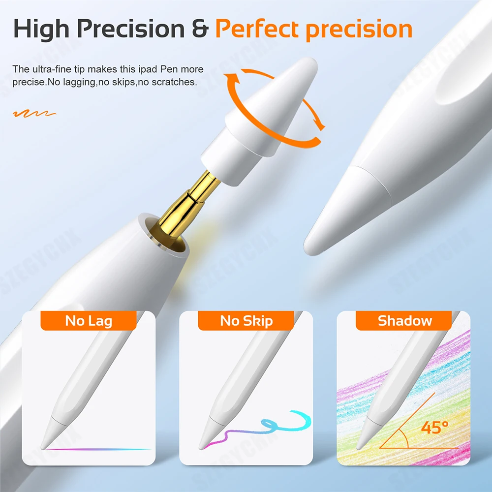 Для Apple Pencil 2 iPad 2022 2021 2020 2019 2018 Air 5 4 Pro 11 12 9 7 Mini 6/5 Bluetooth-стилус