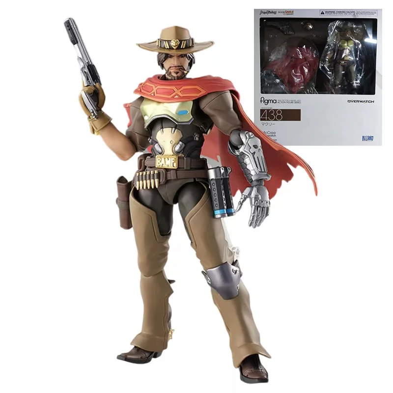 

100% Оригинальные фигурки Figma 438 Overwatch McCree в наличии Аниме Коллекция фигурок модели игрушки