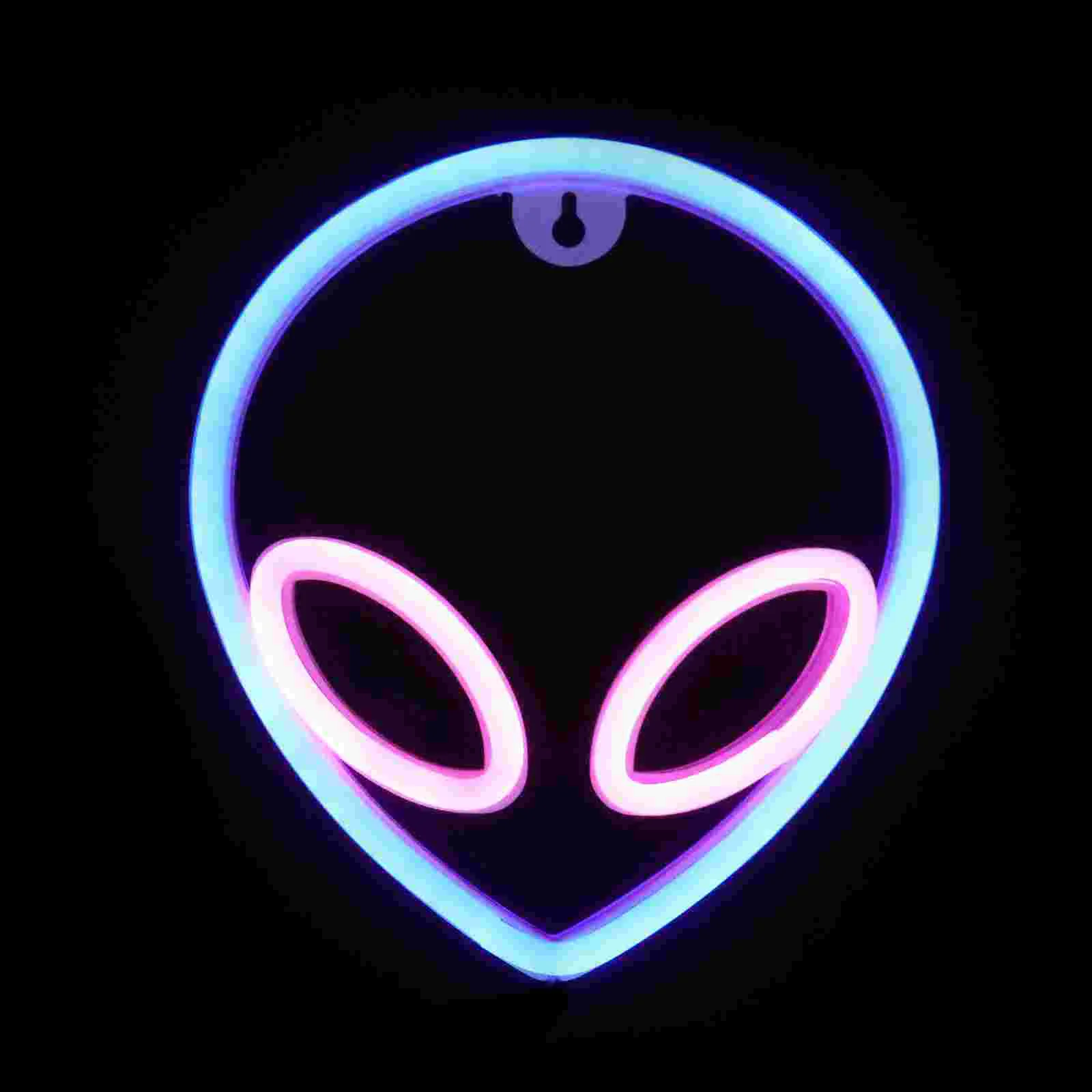 

Light Neon Alien Led Wall Lamp Night Sign Decor Signs Shape Beautiful Scene Room Dark Ufo Theglow Funny Visualbedroom Usb